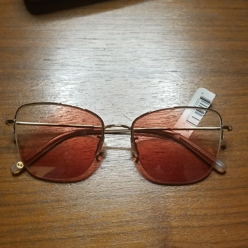 💕GARRETT LEIGHT💕 Pershing Glasses RG-DV Rose Gold Dove Frame Pink Gradient NWT